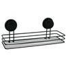 Vonios lentynėlė MSV MEGA VENTOUSES, 35,2 x 14 x 13 cm, juodos sp.