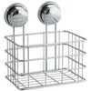 Vonios lentynėlė MSV MEGA VENTOUSES, chromuota, 32,5 x 14 x 13 cm