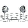 Vonios lentynėlė MSV MEGA VENTOUSES, chromuota, 32,5 x 14 x 13 cm