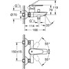 Grohe vannas maisītājs Start Edge, hroms