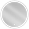 Vonios veidrodis VENTO PARMA 60, LED 5000-5500K, sens. jungikl., juodos sp. rėmas, Ø60 cm