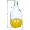 Vyno indas su užspaudžiamu kamščiu Lady Demijohn Browin 5L su plastik. krepšiu