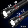 Weishi Įkraunamas TAKTINIS LED BLYKŠČIAS GALINGAS karinis ZOOM prožektorius USB-C