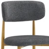 Weli Meble Antonio minkšta kėdė, tamsiai pilka spalva, medžio dekoro kojos