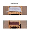 Wicker Kosz Wicker-Krepšys Pinti fotelis su pagalve Regan TWO DESIGNS pinti fotelis