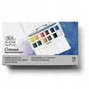 Winsor Newton Akvareliniai dažu rinkinys Cotman Pocket Plus 12x1/2 kubeliu+teptukas plastikine dežute