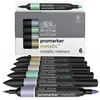 Winsor Newton Promarker Metallic Tones 6 spalvų markerių rinkinys