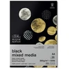 Winsor Newton Universalus bloknotas W&amp;N Mixed Media A4/200g 25 lapu juoda