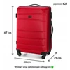 WITTCHEN Globe Line vidutinis lagaminas 56-3A-652-35 raudonas