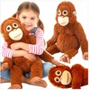 WKS DIDELIS MONKEY ORANGUTAN MASKOTAS 67 cm VELCRO RANKOS KOJOS PLIUSAS CADDY XXL