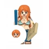 WM Nami su žemėlapiu iš One Piece minifigūrėlės blokams
