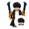 WM Sung Jin-Woo su kalavijais iš Solo Leveling minifigūrėlės kaladėlėms