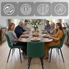 wohnartig PILKA aksominė kėdė, 4 vnt., apmušta valgomajam, virtuvės svetainei