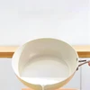 Wok glazūruota keraminė keptuvė su nepridegančia danga - balta 28 cm