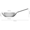 Fiskars Norden steel Wok keptuvė 28cm be dangos