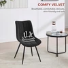 WOLTU SUKUMO KĖDŽIŲ RINKINYS IŠ 2 VALGOMO VIRTUVĖS VELVET METAL LEGS 83