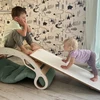 Wood For Kids Medinis Montessori supynės su čiuožykla ir pagalve