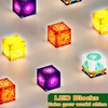 XINLONGDIANZI BLOCKS STRONG MAGNET RINKINYS Miško portalas 200 vnt, lava, šviečiantis LED, 3+