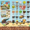 XINLONGDIANZI Magnetinės plytos 100 vnt. Minecraft stiliaus + papildoma 100 plytų + 5 figūrėlės