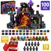 XINLONGDIANZI Magnetiniai blokai 200 vnt. XXL + 100 vnt. tamsus 3D rinkinys + aukščiausios kokybės konteineris