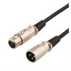 XLR Audio kabelis, 3 pin ha - 3 pin ho, 10m DELTACO juodas / XLR-1100
