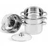 Yermos GARINIS PUODAS Garų puodas 5 vnt 3,7L 22cm INDUKCINĖS dujos 9225