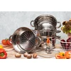 Yermos GARINIS PUODAS Garų puodas 5 vnt 3,7L 22cm INDUKCINĖS dujos 9225