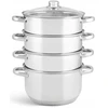 Yermos GARINIS PUODAS Garų puodas 5 vnt 3,7L 22cm INDUKCINĖS dujos 9225