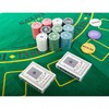 Pokerio rinkinys 200 žetonų su kortomis ir kilimėliu