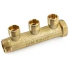 Žalvarinė penkiašakė jungtis RASTELLI, 1/4"M x 1/4"F x 1"F x 1"M x 1"F