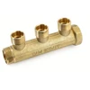 Žalvarinė penkiašakė jungtis RASTELLI, 1/4"M x 1/4"F x 1"F x 1"M x 1"F