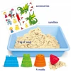 ZAMEK KINETIC SAND 1kg GENIO KIDS rinkinys + baseino ir smėlio formelės