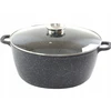 Zilner Mažas granitinis puodas, keptuvė + dangtis su alyvuogių aliejumi 16 cm. 1.3