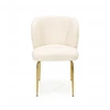 ZOLA Bouclé kėdė Creamy Gold – šiluma ir stilinga elegancija