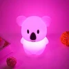 Zolta Silikoninė naktinė lempa vaikams, švelnios spalvos, RGB LED USB, xxl + pultelis