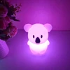 Zolta Silikoninė naktinė lempa vaikams, švelnios spalvos, RGB LED USB, xxl + pultelis