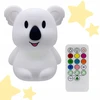 Zolta Silikoninė naktinė lempa vaikams, švelnios spalvos, RGB LED USB, xxl + pultelis