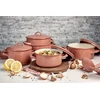 Zwieger Emaliuotas puodas su dangteliu Žemas 24cm 4,75L Metalac Mocha Mousse