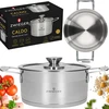 ZWIEGER PLIENINIS PUODAS SU Nelipniu dangteliu INDUKCINĖS DUJOS CALDO 20CM 2,6 L
