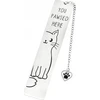 ŽYMĖS 13CM KATĖS KITTEN METALINIS PLIENAS KNYGŲ SKAITYTOJO DOVANA