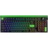 ATTACK SHARK R98 HE Carbon Fiber Neon Žalias laidinė klaviatūra su Rapid Trigger ir Magnetic Switch jungikliais, C01 Ultra RGB Coiled Cable laidu