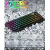 Mechaninė žaidimų kalviatūra Attack Shark K75 75% Juodas Transparent RGB BT5.0/2.4G/USB-C