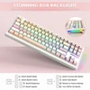 Mechaninė žaidimų klaviatūra Attack Shark M87 Rožinė Gradien 75% RGB