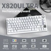 Mechaninė žaidimų klaviatūra Attack Shark X820 Ultra Baltas Contour line RGB LED TFT ekranas