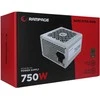 Modulinis maitinimo šaltinis Rampage Mate M750-80PB 750W 12cm Fan. 80 Plus Bronze. Active PFC. Full Modular. Baltas