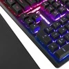 Pelės ir klaviatūros rinkinys Rampage KM-RX7 FORTUNA Rainbow RGB apšvietimas. pilno dydžio. 6400dpi pelė.