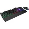 Pelės ir klaviatūros rinkinys Rampage KM-RX7 FORTUNA Rainbow RGB apšvietimas. pilno dydžio. 6400dpi pelė.
