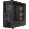 Rampage METEOR kompiuterio korpusas + 650W 80Plus maitinimo šaltinis. juodas. 4xRGB ventiliatoriai. 1xUSB 3.1. 2xUSB 2.0 jungtys