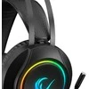 Rampage RM-K45 ORBIT-S juodos RGB LED 7.1 žaidimų ausinės su reguliuojamu mikrofonu