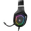 Rampage RM-K90 Vector juodos RGB LED žaidimų ausinės su mikrofonu 3.5mm